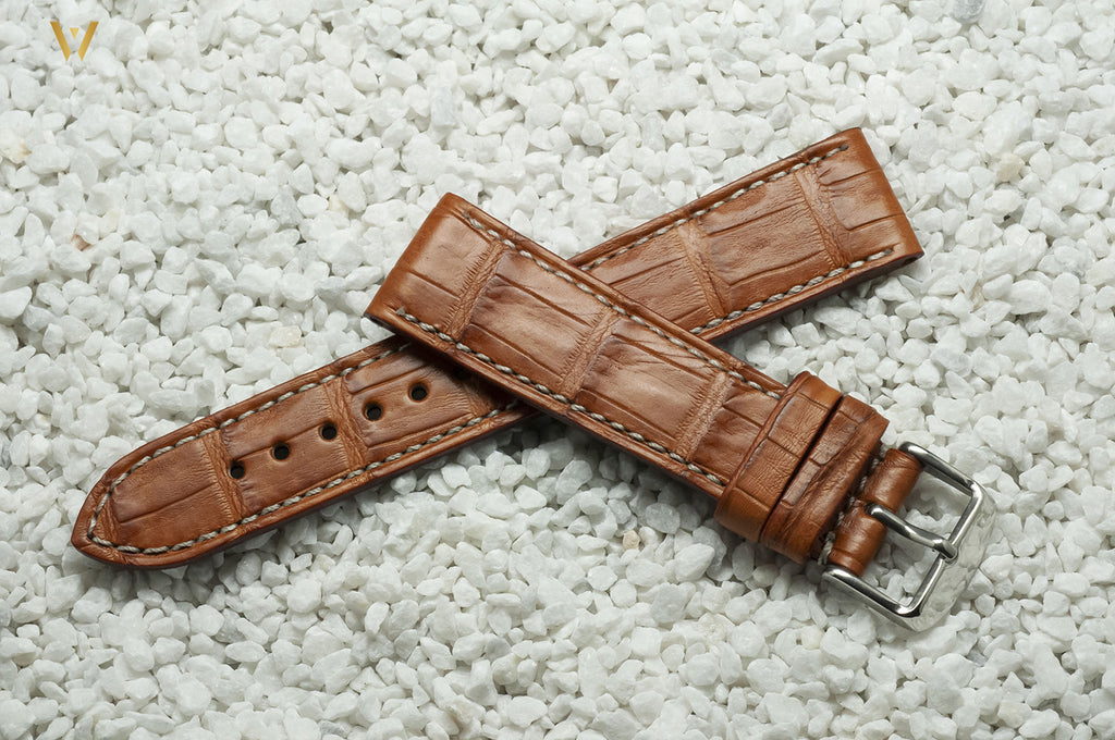 Bracelet de montre Dark Croco beige 20 mm