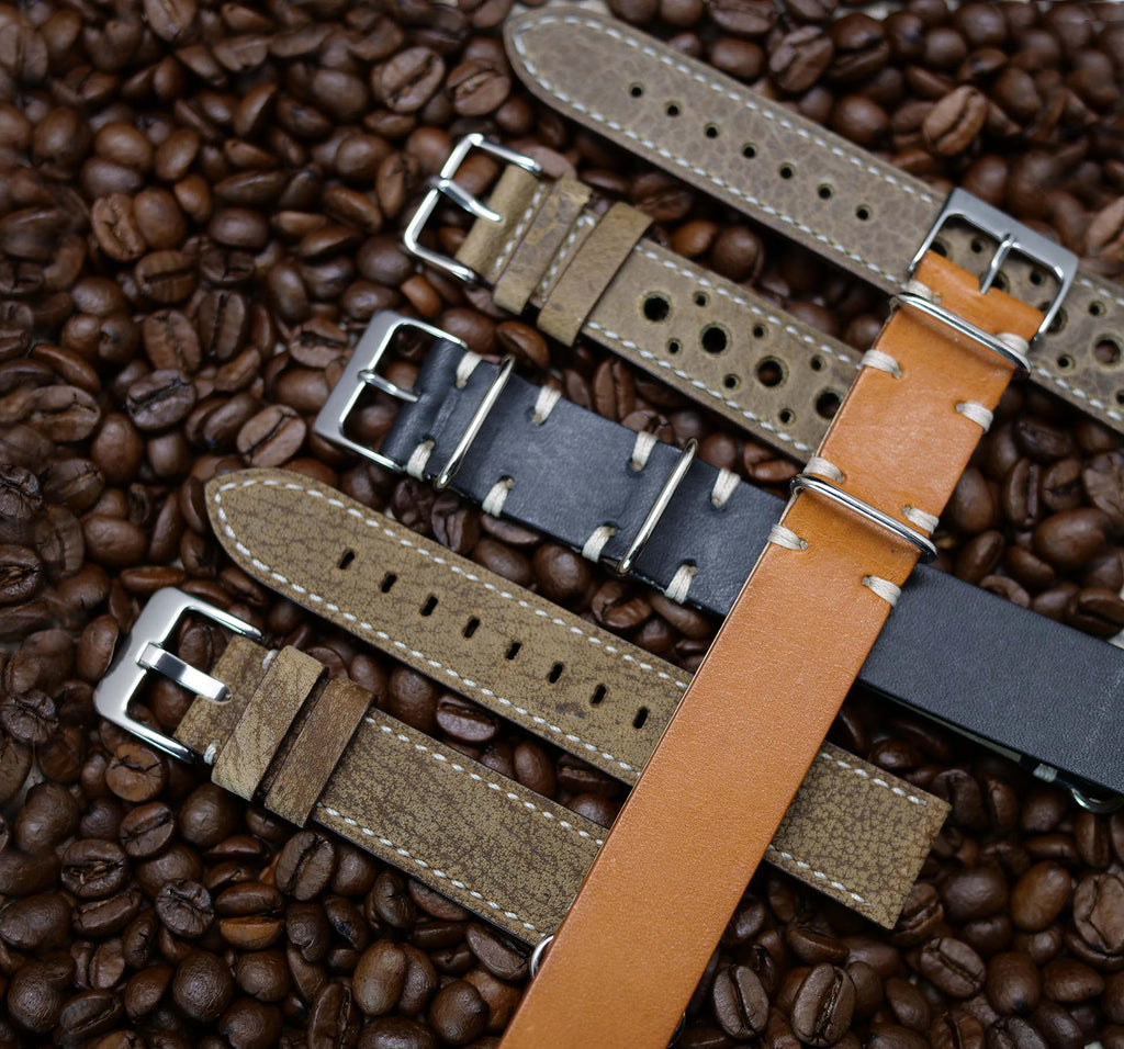 Bracelet Nato en cuir pour montres de 20 mm