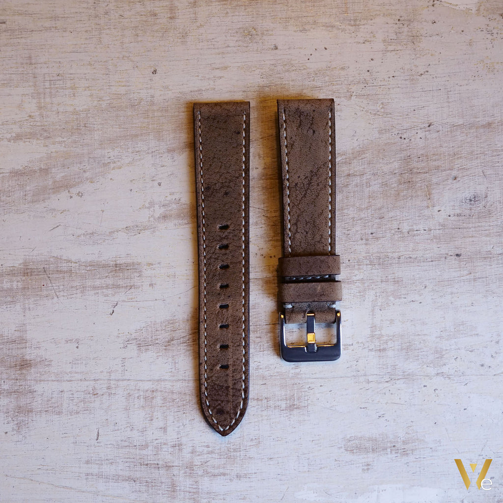 Bracelet de montre en veau vintage doublé cuir