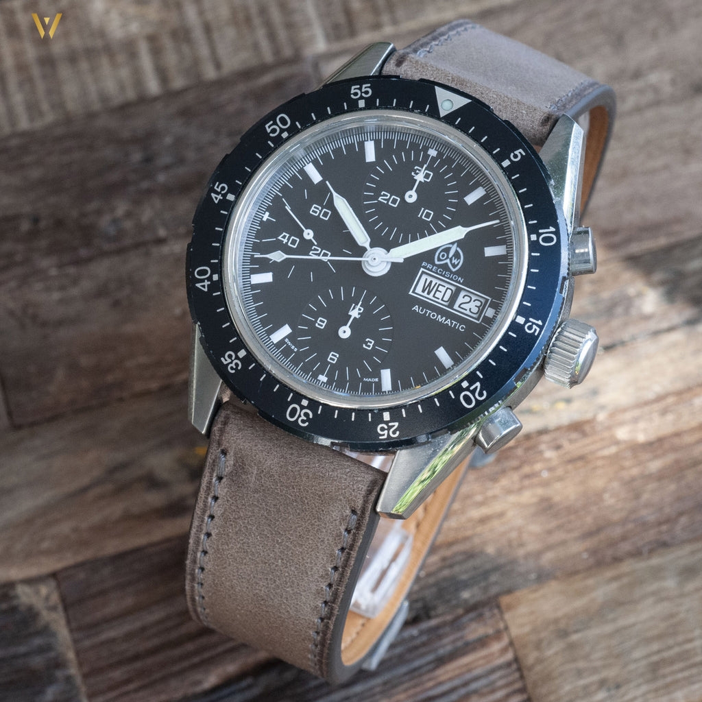 Bracelet de montre tuscany plomb avec chronographe