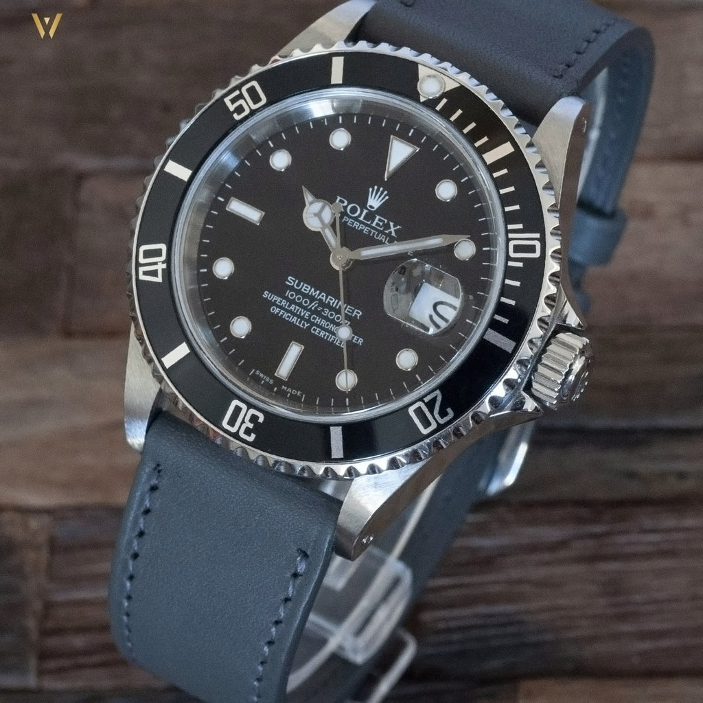 Bracelet montre elephant gris 20x16 mm sur Rolex Submariner